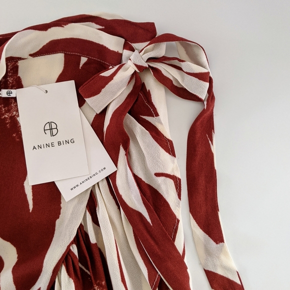 ANINE BING 'Lucky' Zebra Print Ruffled Wrap Skirt L NWT - Picture 12 of 15